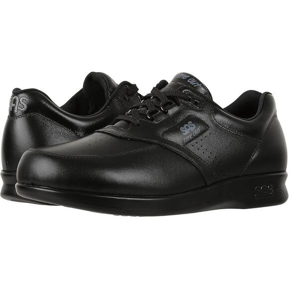 SAS Mens Time Out Shoes US 10 WWW EU 43 Black Leather Lace Up Round Toe NIB - Picture 1 of 12